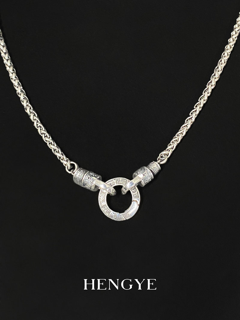 银925圆环做旧项链