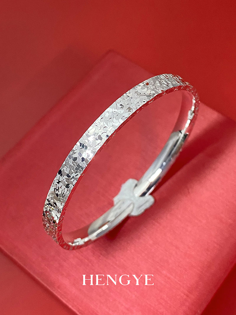 银999开口碎碎冰手镯