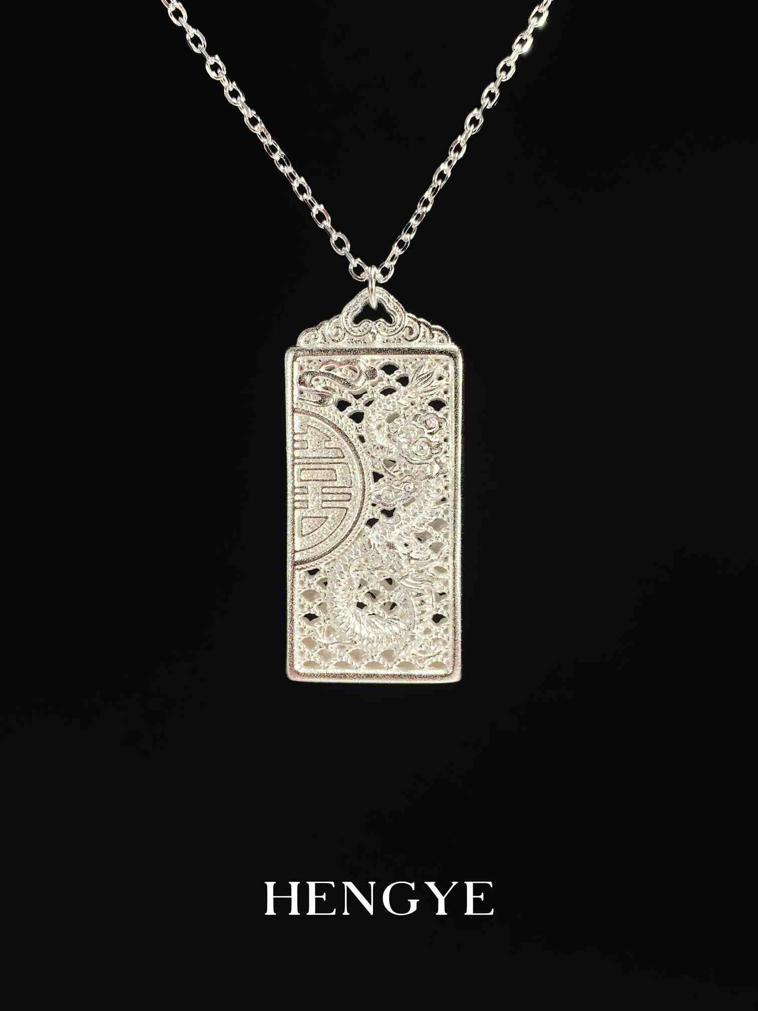 银925古法项链-龙